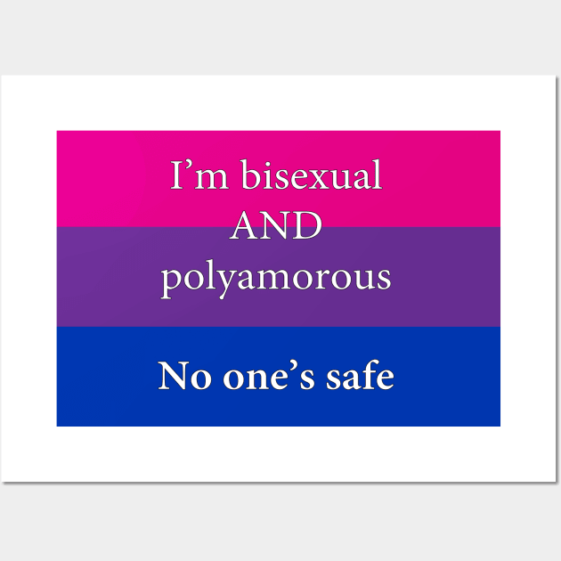 Bisexual and Polyamorous Flag Wall Art by Libido